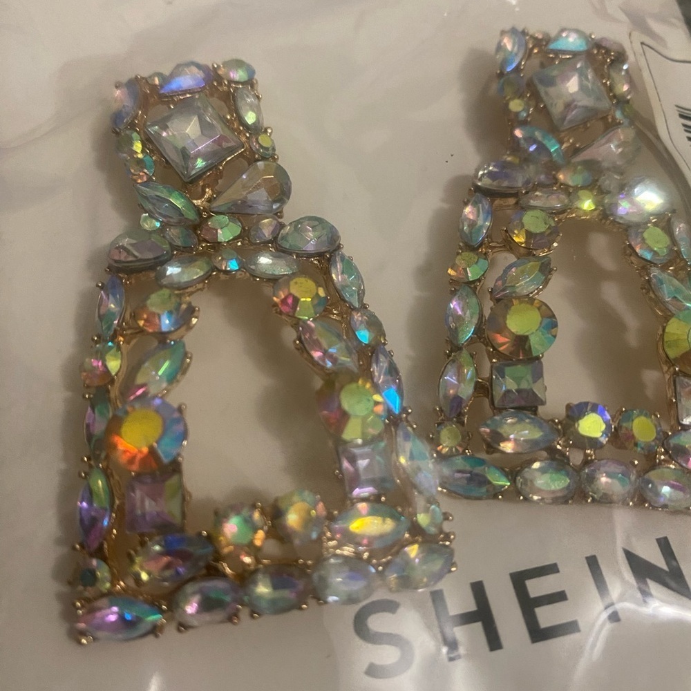 Shein Iridescent Statement Earrings